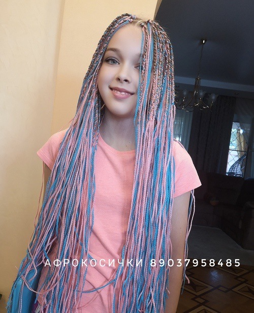 Детские афрокосички пример