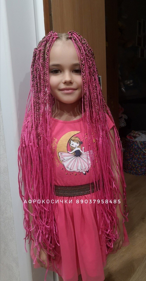 Детские афрокосички пример